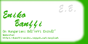 eniko banffi business card